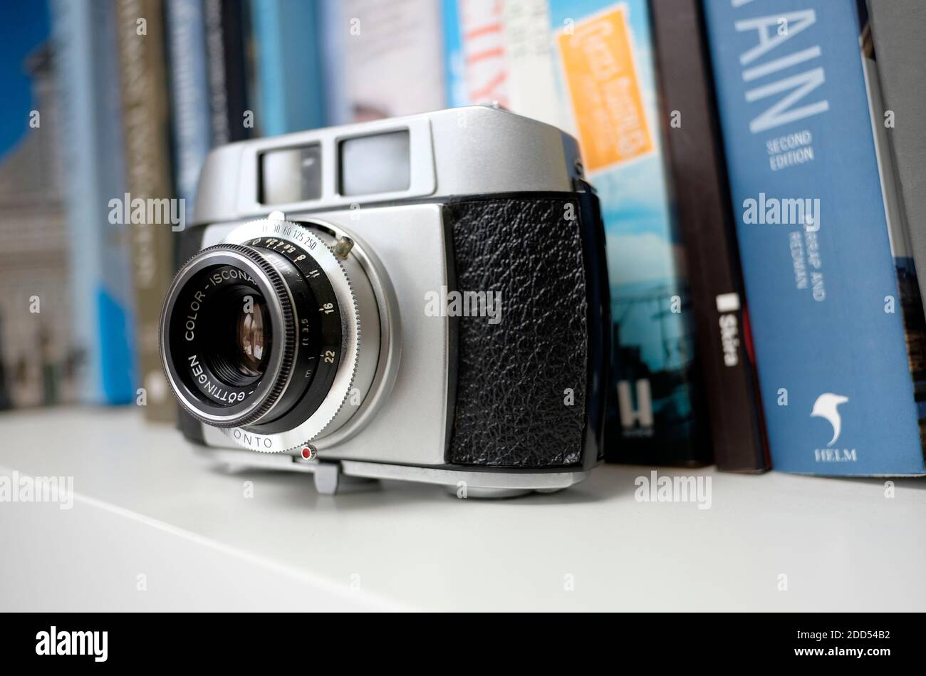 retro, vintage traditional 35mm rangefinder style film camera Stock Photo