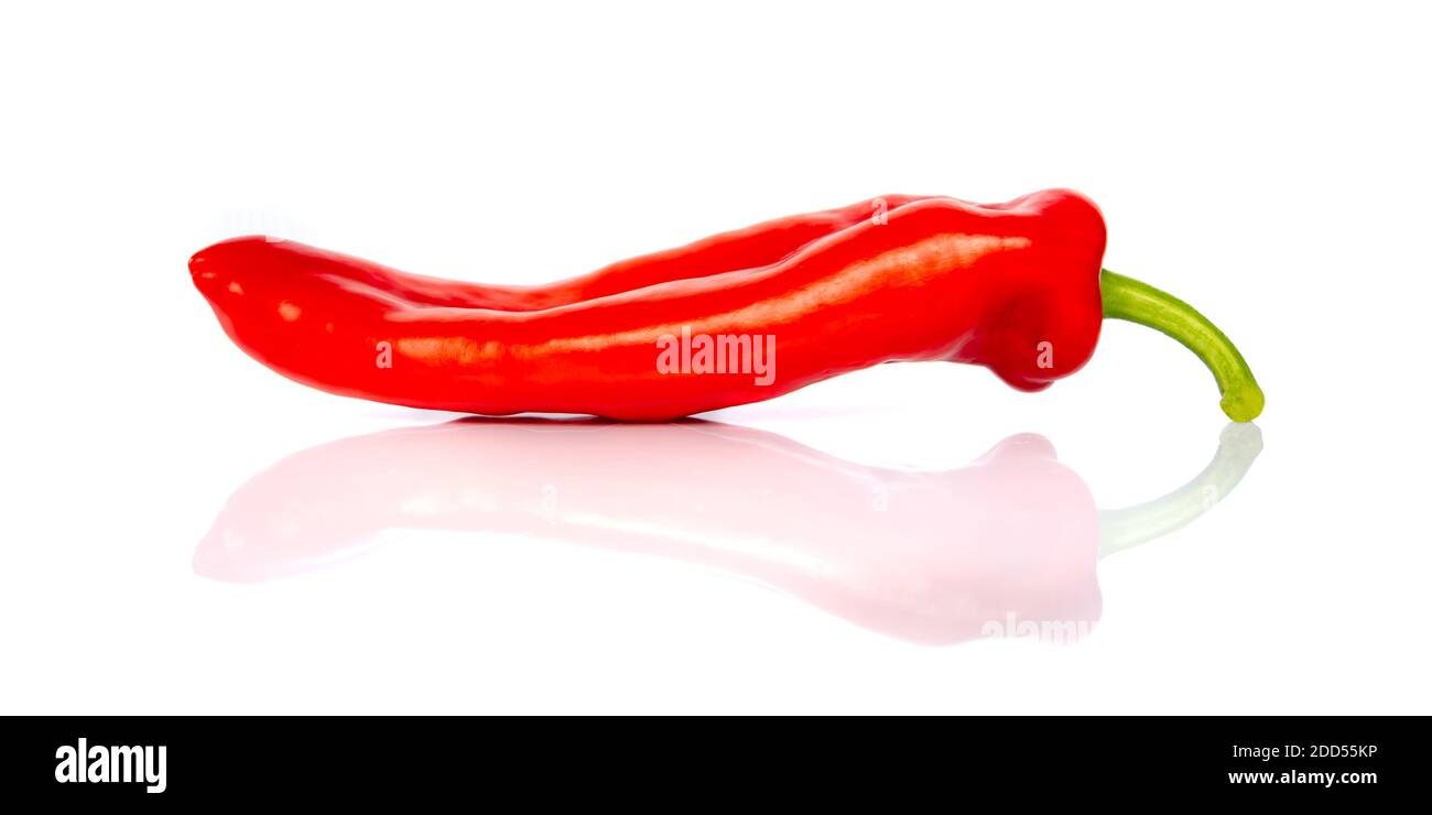 Red hot chili pepper isolated on white background Stock Photo