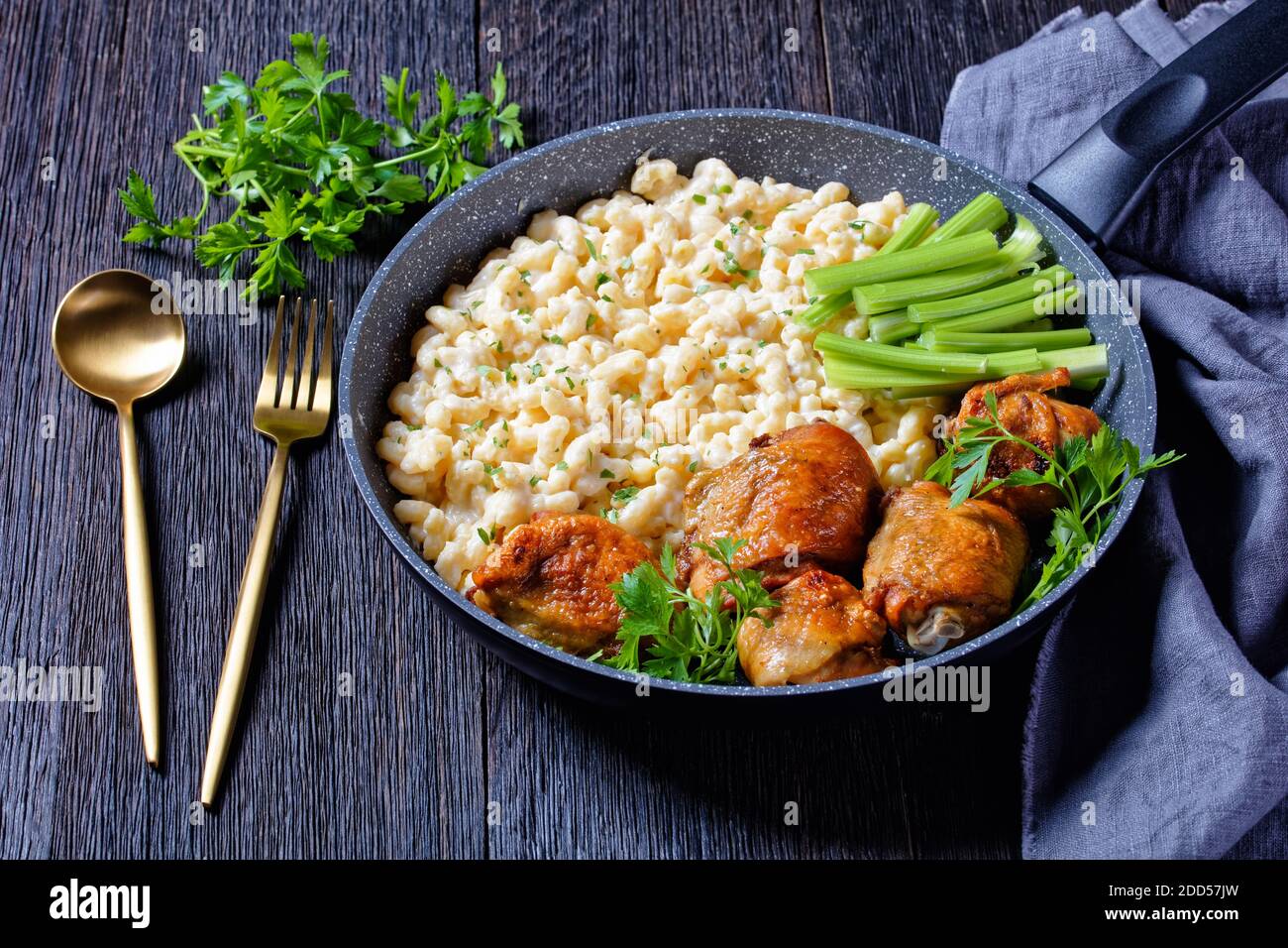Chicken thighs with cheese hires stock photography and images Alamy