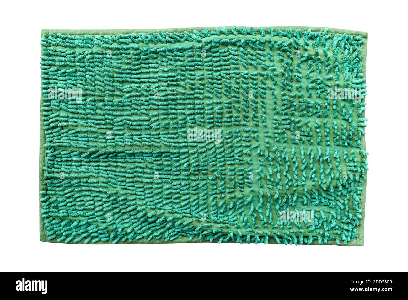 Green bath mat isolated on white background. Object with clipping path Stock Photo