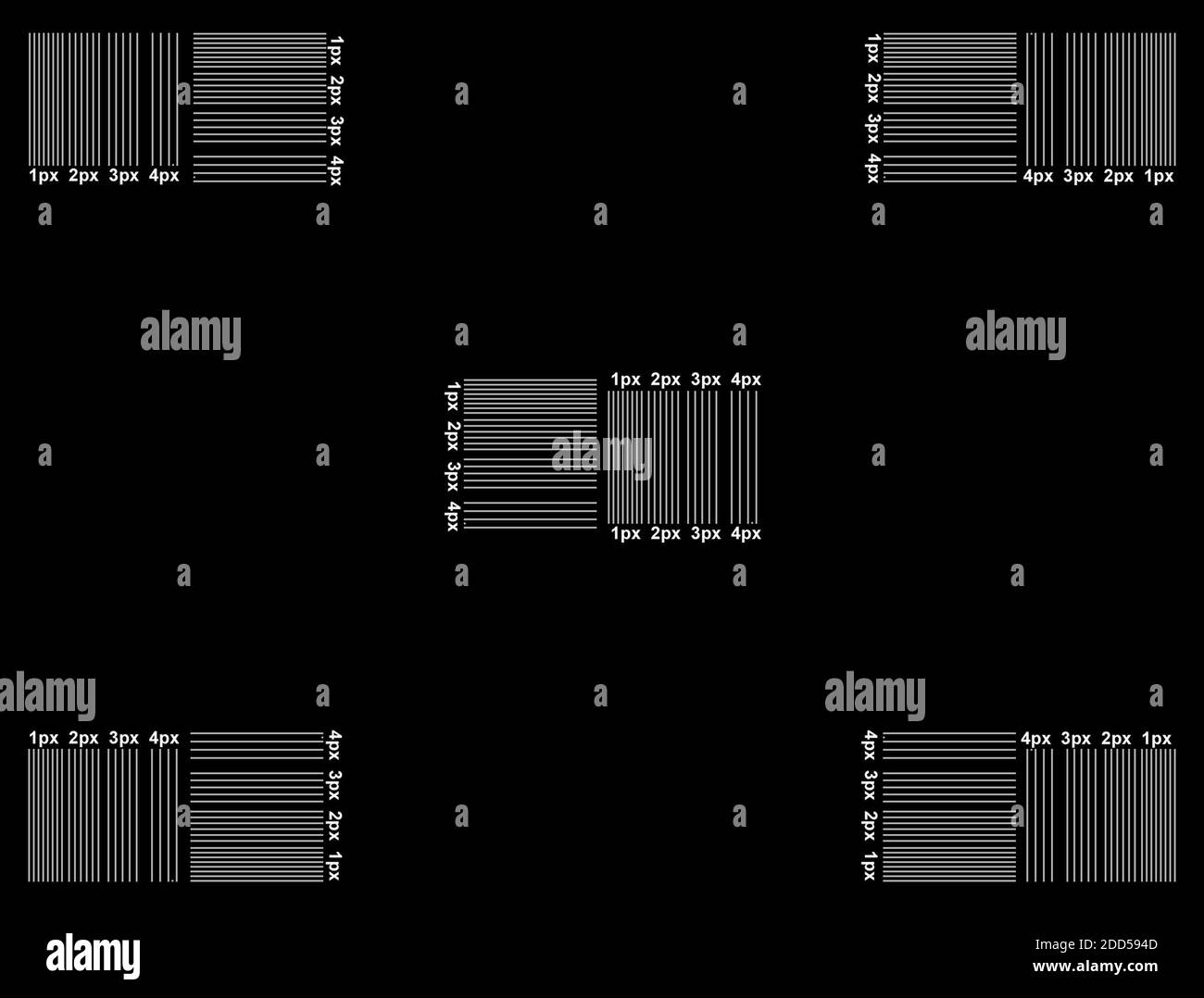 A Chart Of A Scale Barcode Testting For Calibration Stock Photo Alamy