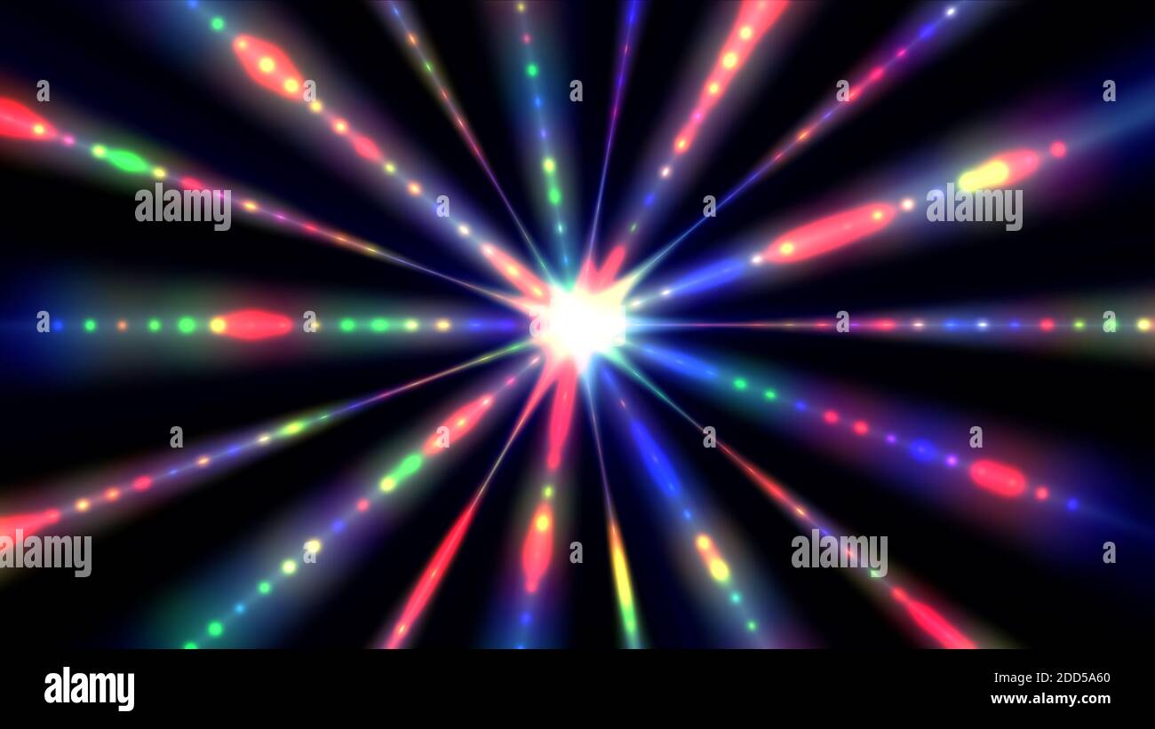 pulses star ray color abstract, render illustration Stock Photo - Alamy