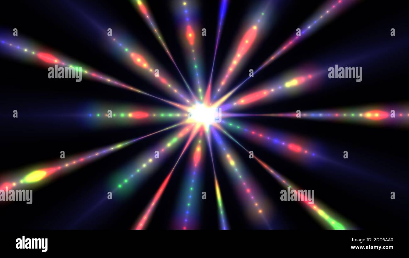 pulses star ray color abstract, render illustration Stock Photo - Alamy