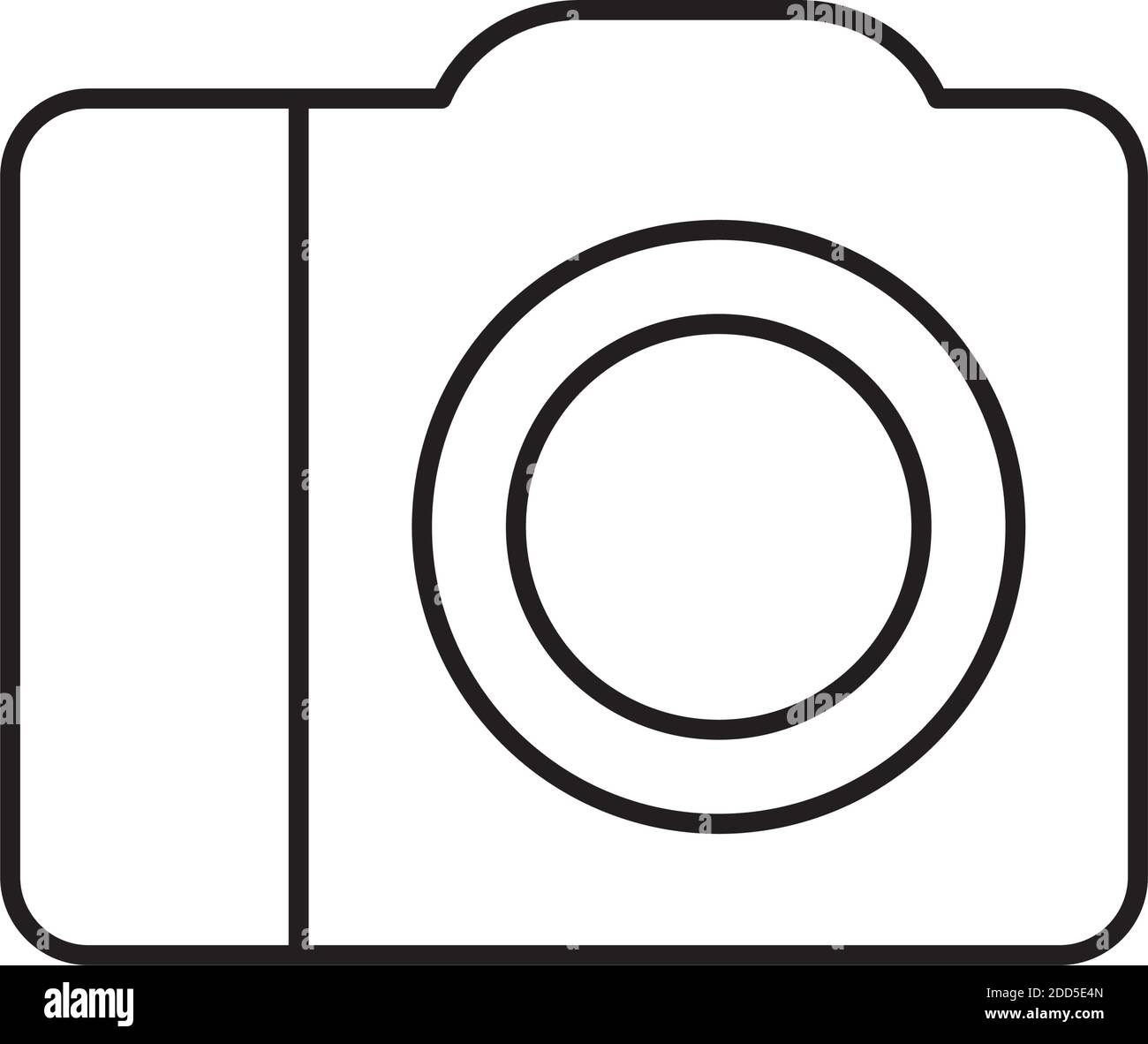 photographic camera icon over white background, line style, vector ...
