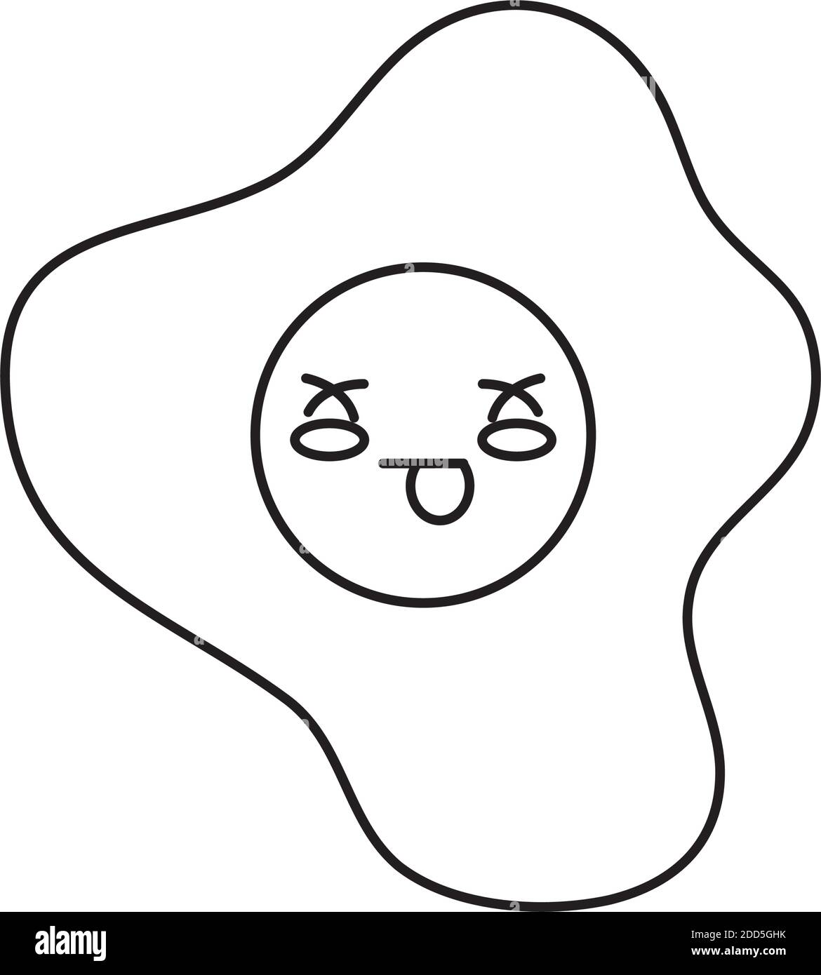 kawaii egg icon over white background, line style, vector illustration  Stock Vector Image & Art - Alamy