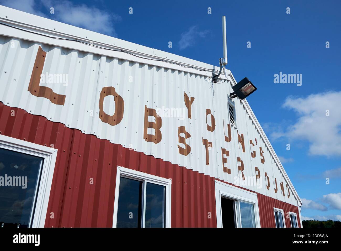 The iconic sign on the metal shed restaurant building for Young's