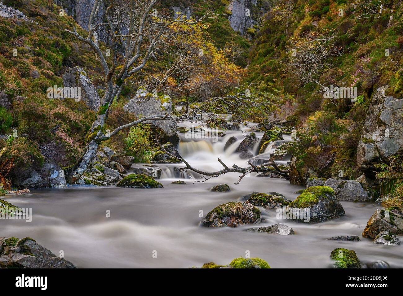 Widowmaker Falls in Sutherland Scotland Stock Photo