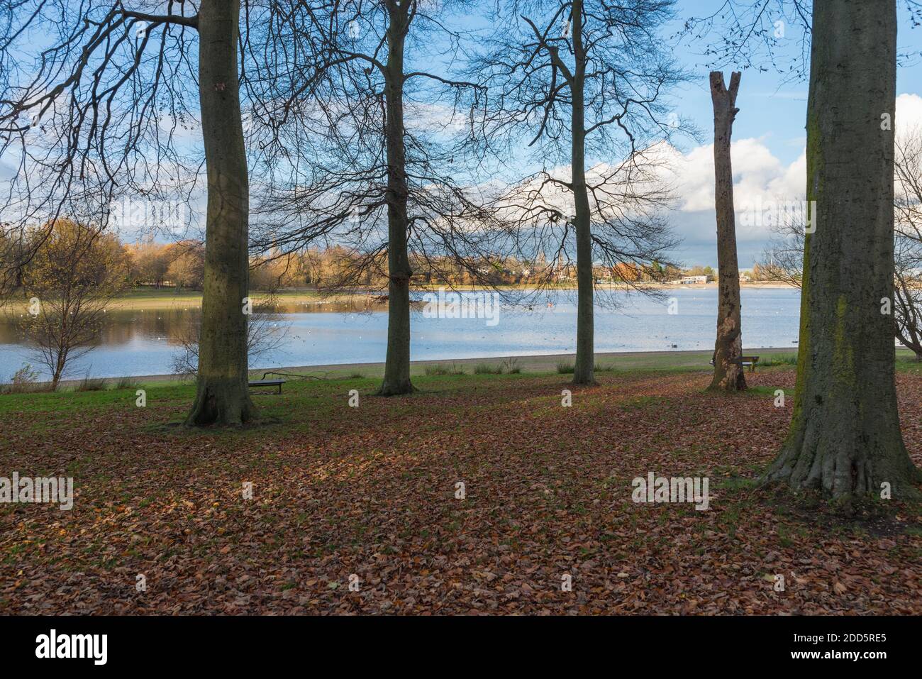 Edgbaston reservoir which is a feeder reservoir for the canal network in Birmingham, UK Stock Photo