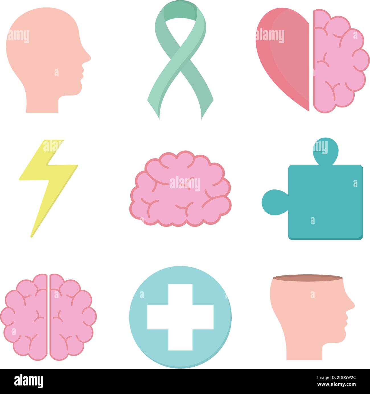 mental health set icons vector design Stock Vector Image & Art - Alamy