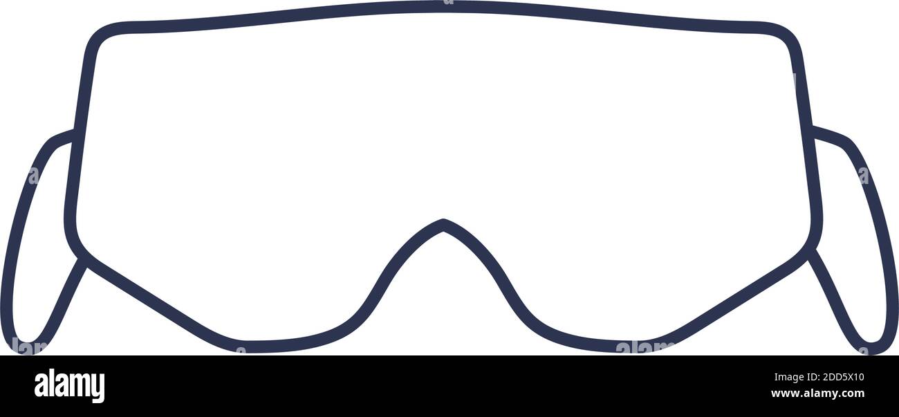 shield glasses icon, line style over white background vector ...