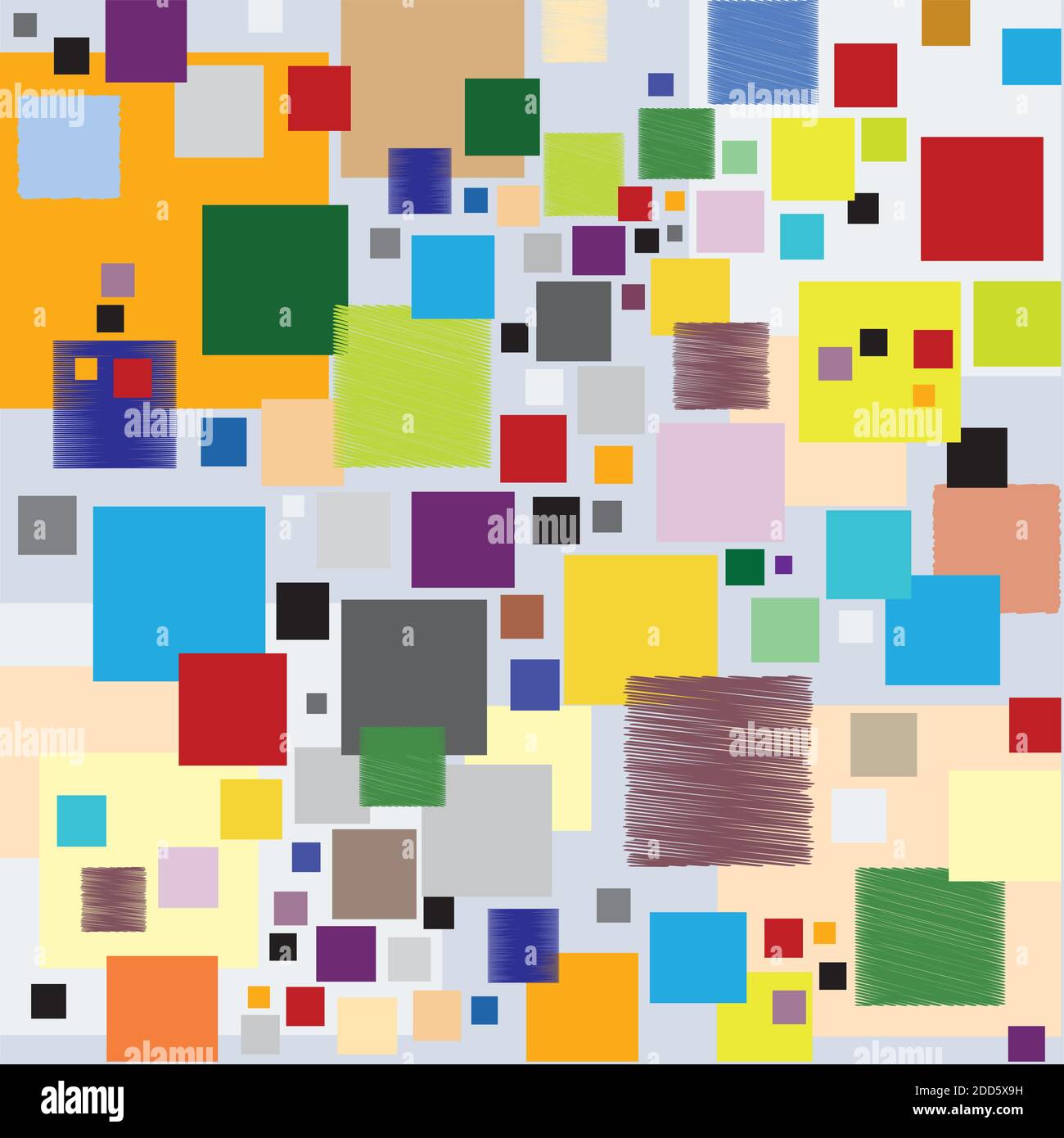 Background Pattern with Accumulation of Squares - Multicolored - Vector ...