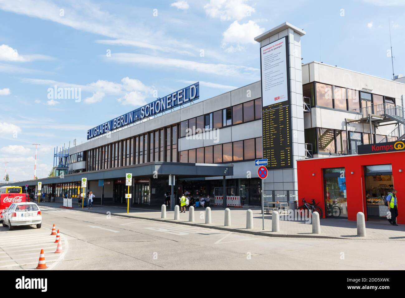 Berlin, Germany - August 20, 2020: Terminal building of Berlin Schönefeld Schonefeld Airport in Germany. Stock Photo
