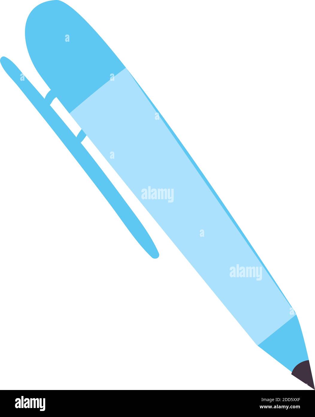 pen daily sticker flat style icon design, Tool write office object ...