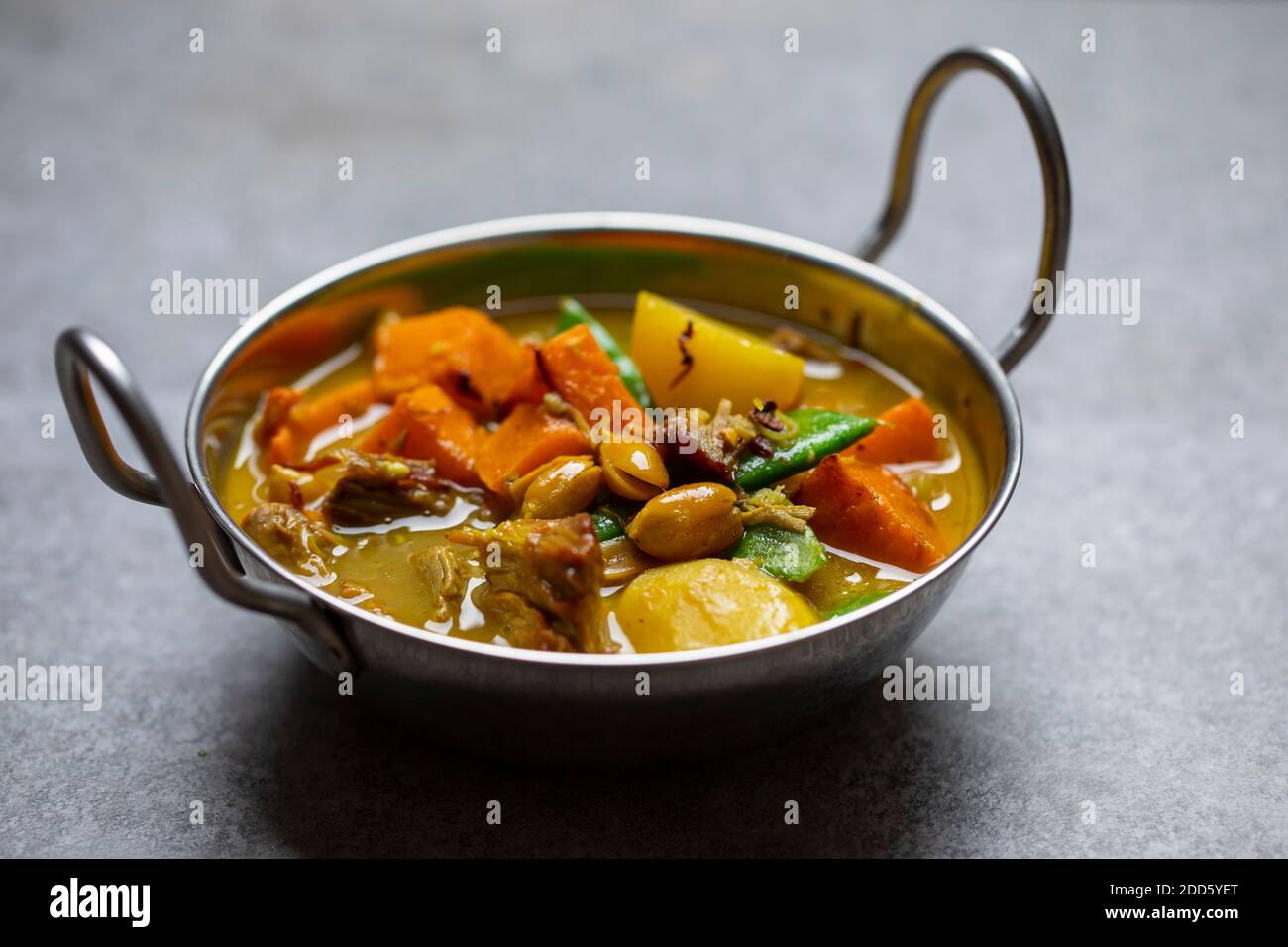 Massaman curry with leftover Christmas turkey, butternut squash and potatoes Stock Photo