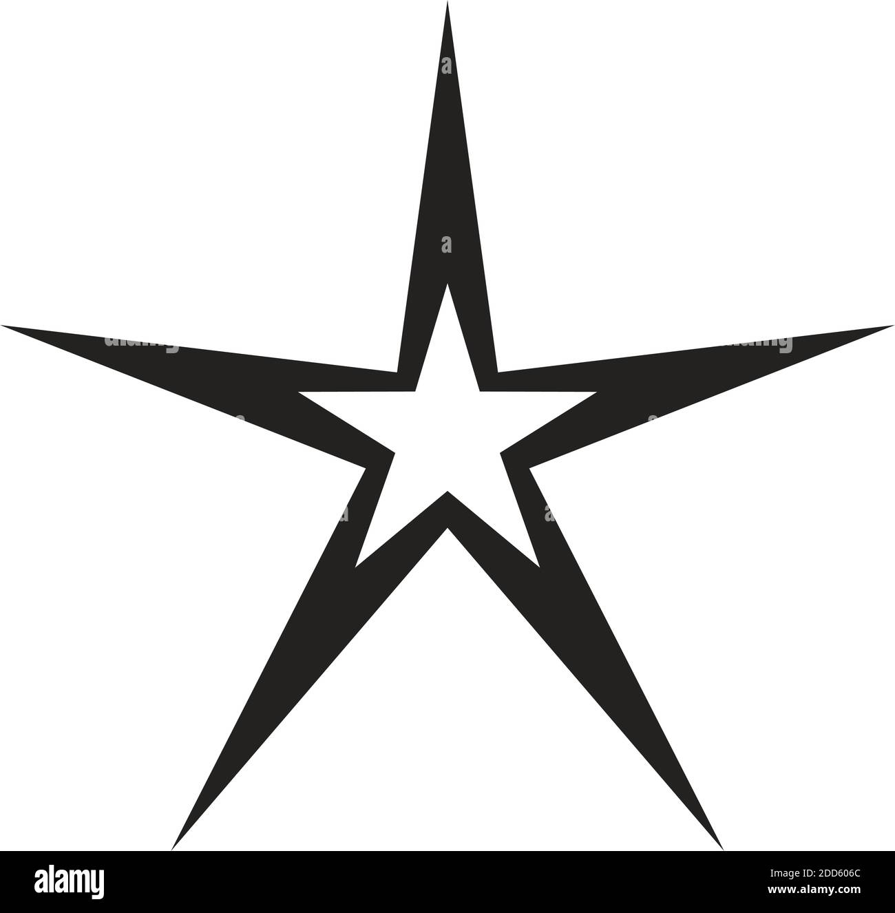 star-of-5-points-silhouette-style-icon-vector-design-stock-vector-image