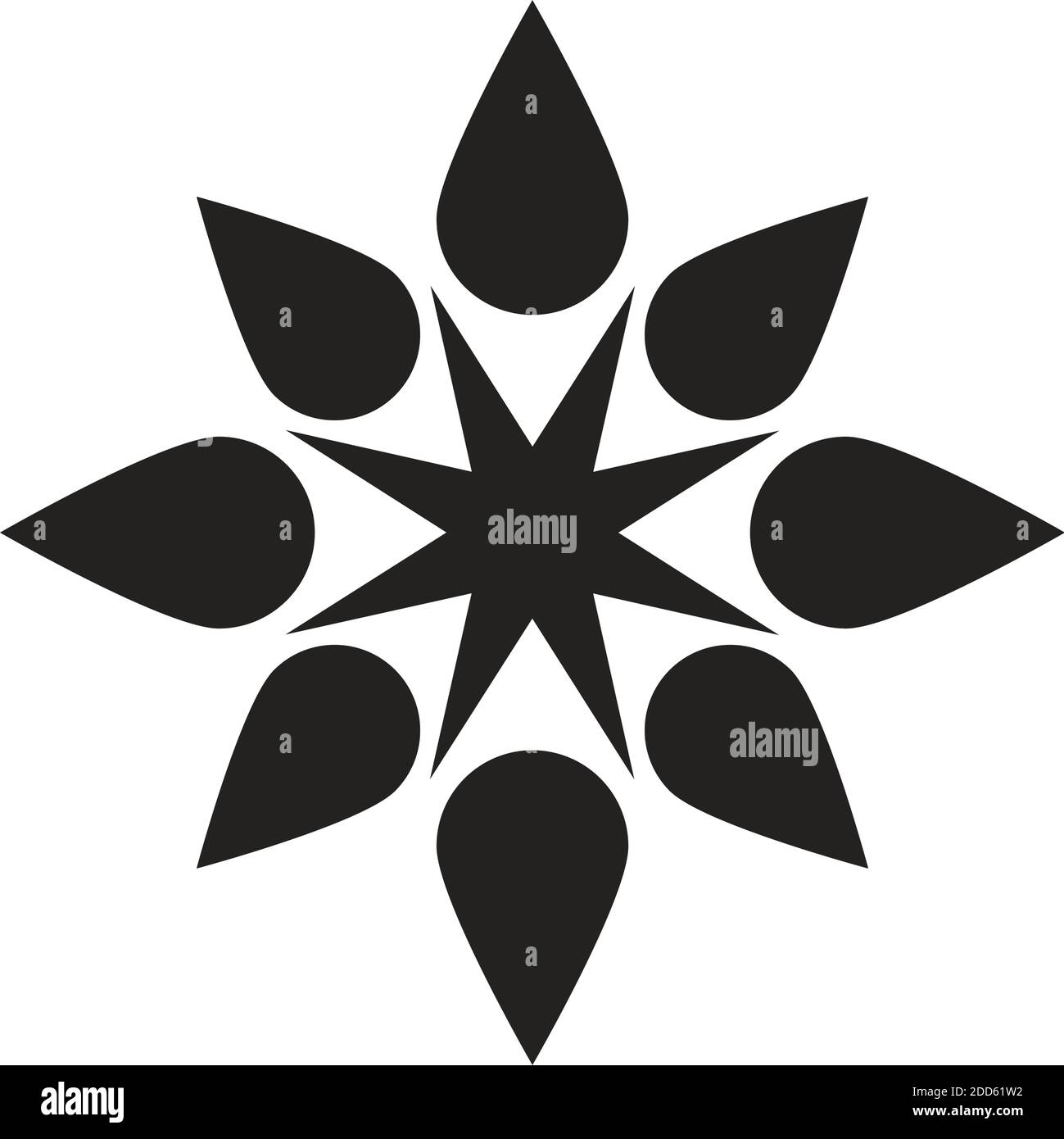 star with drops shapes silhouette style icon vector design Stock Vector ...