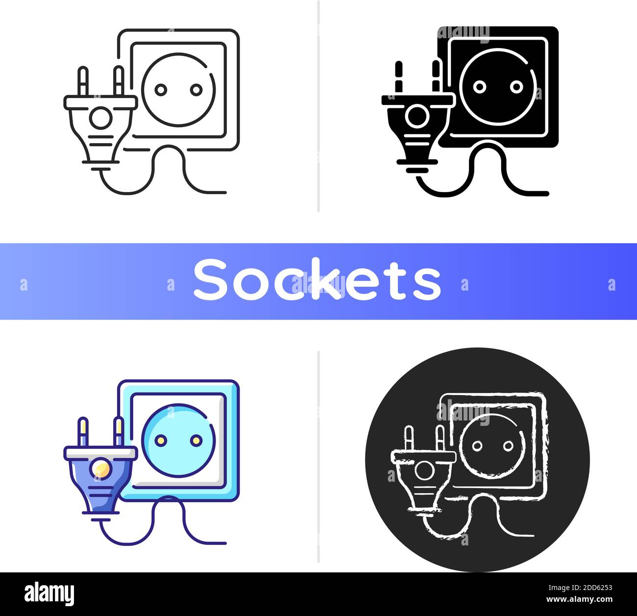 Socket for industrial technology icon Stock Vector