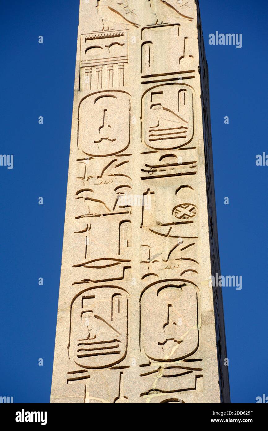 italy, rome, montecitorio, egyptian obelisk, 6th century B.C. Stock Photo