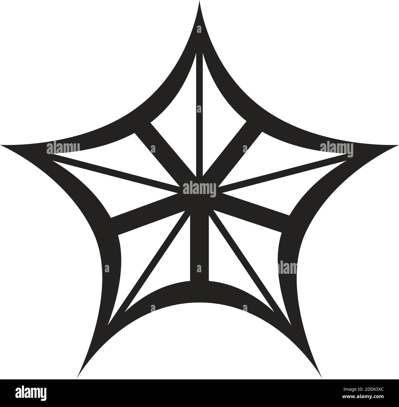 star-of-5-points-silhouette-style-icon-vector-design-stock-vector-image