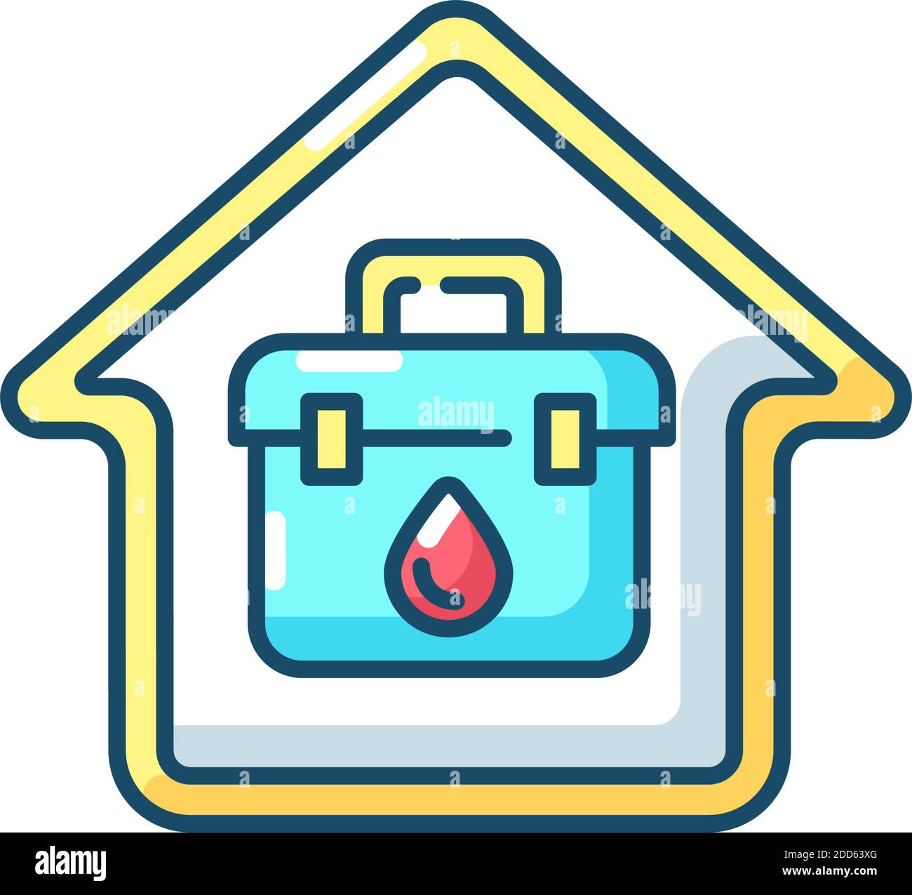 At home blood test RGB color icon Stock Vector Image & Art Alamy