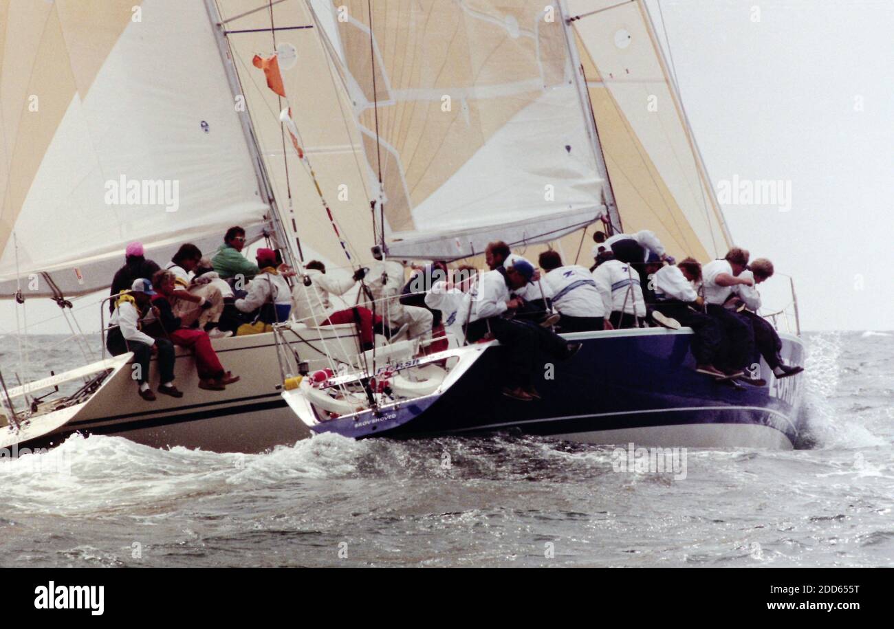AJAXNETPHOTO. 5TH AUGUST, 1991. SOLENT, ENGLAND. - ADMIRAL'S CUP 1991 ...