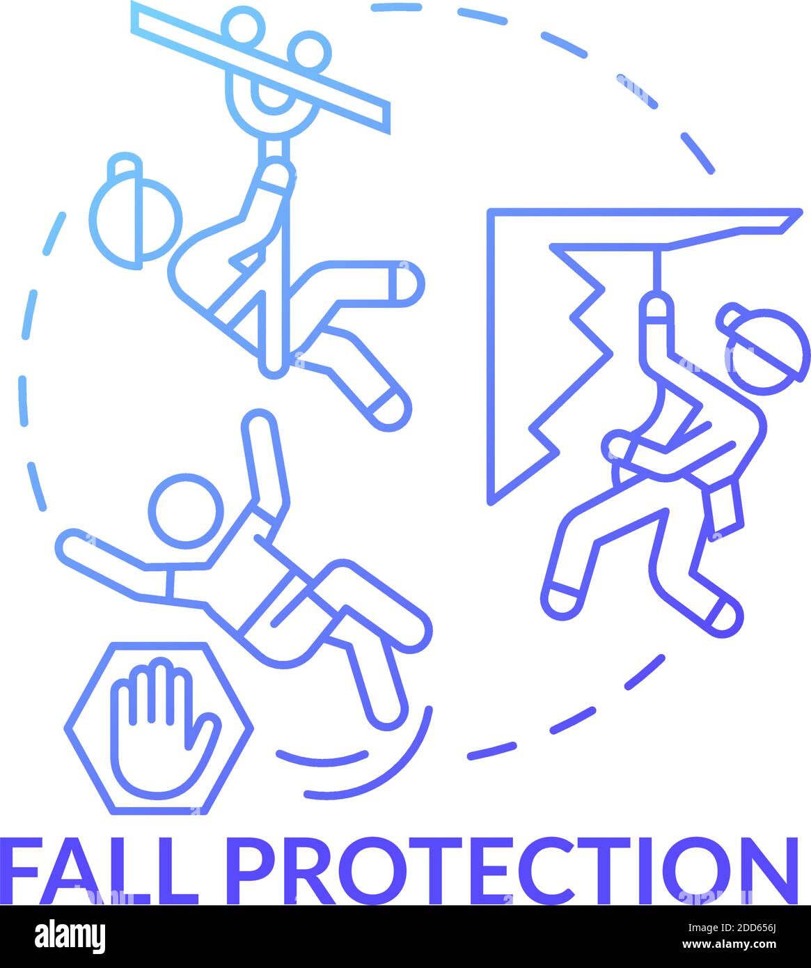 Fall protection concept icon Stock Vector Image & Art - Alamy