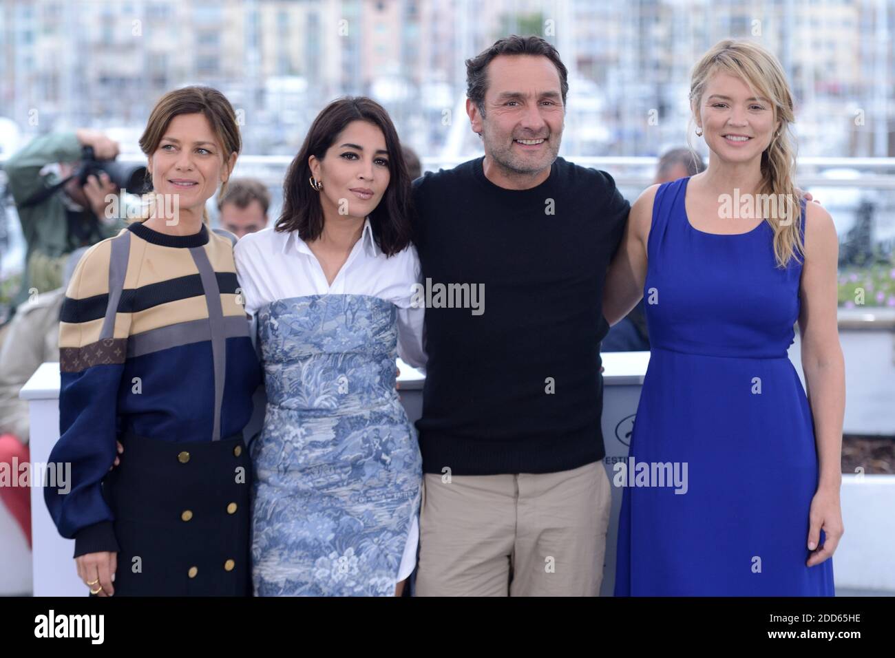 Marina Fois, Leila Bekhti, Gilles Lellouche and Virginie Efira posing
