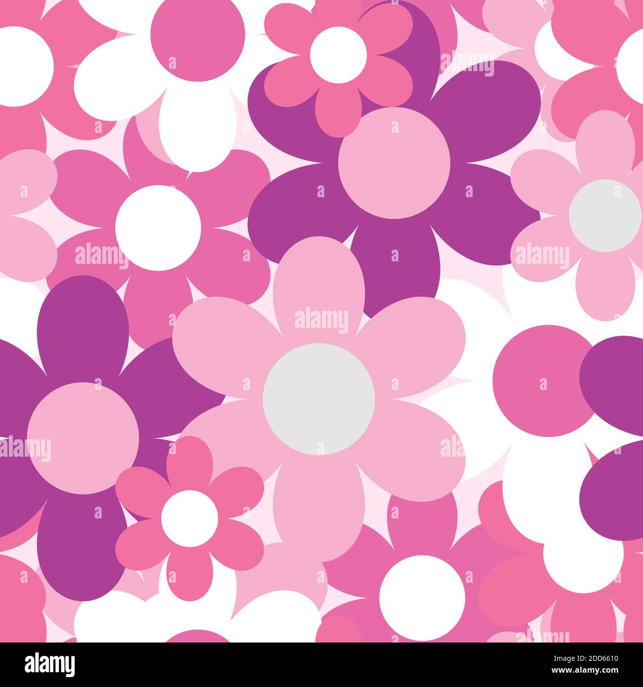 Flowers Nature Seamless Pattern Background Illustration Stock Photo - Alamy