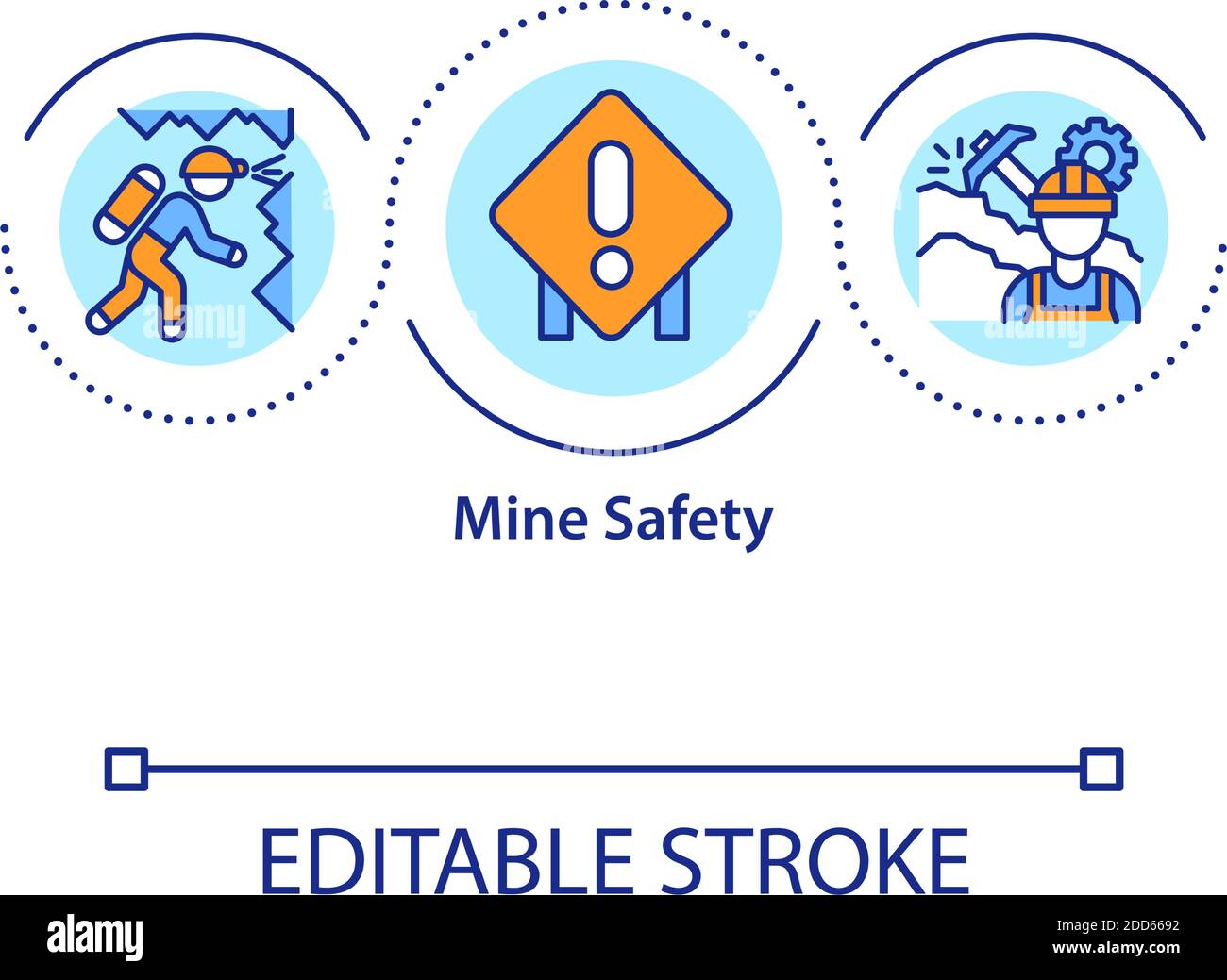 Mine safety concept icon Stock Vector Image & Art - Alamy