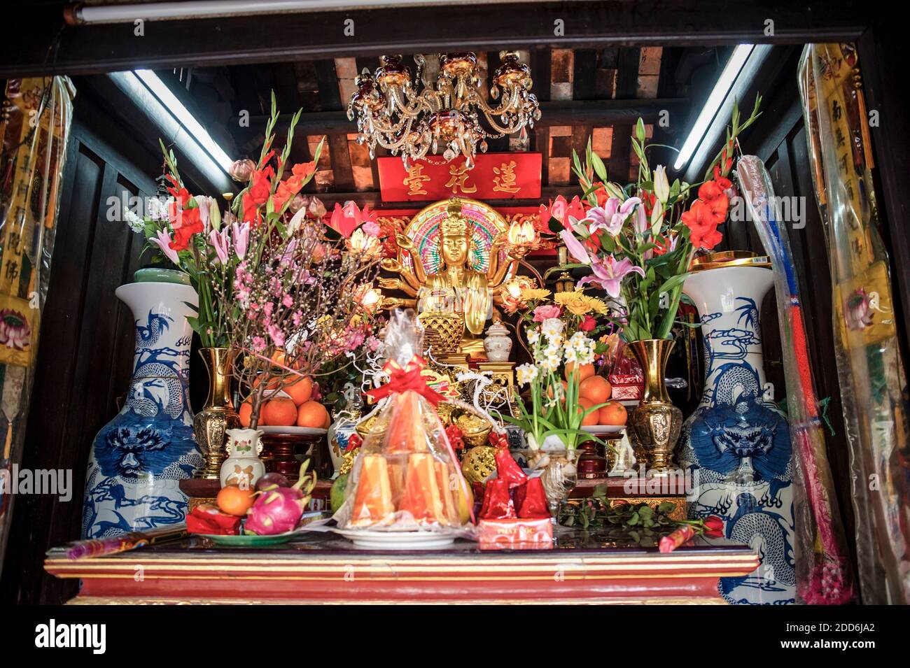 Shrine to the Hindu God Shiva in Hanoi, Vietnam, Southeast Asia Stock Photo