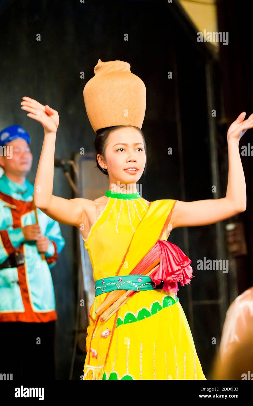 Cultural Dance at Hoi An, Vietnam, Southeast Asia Stock Photo