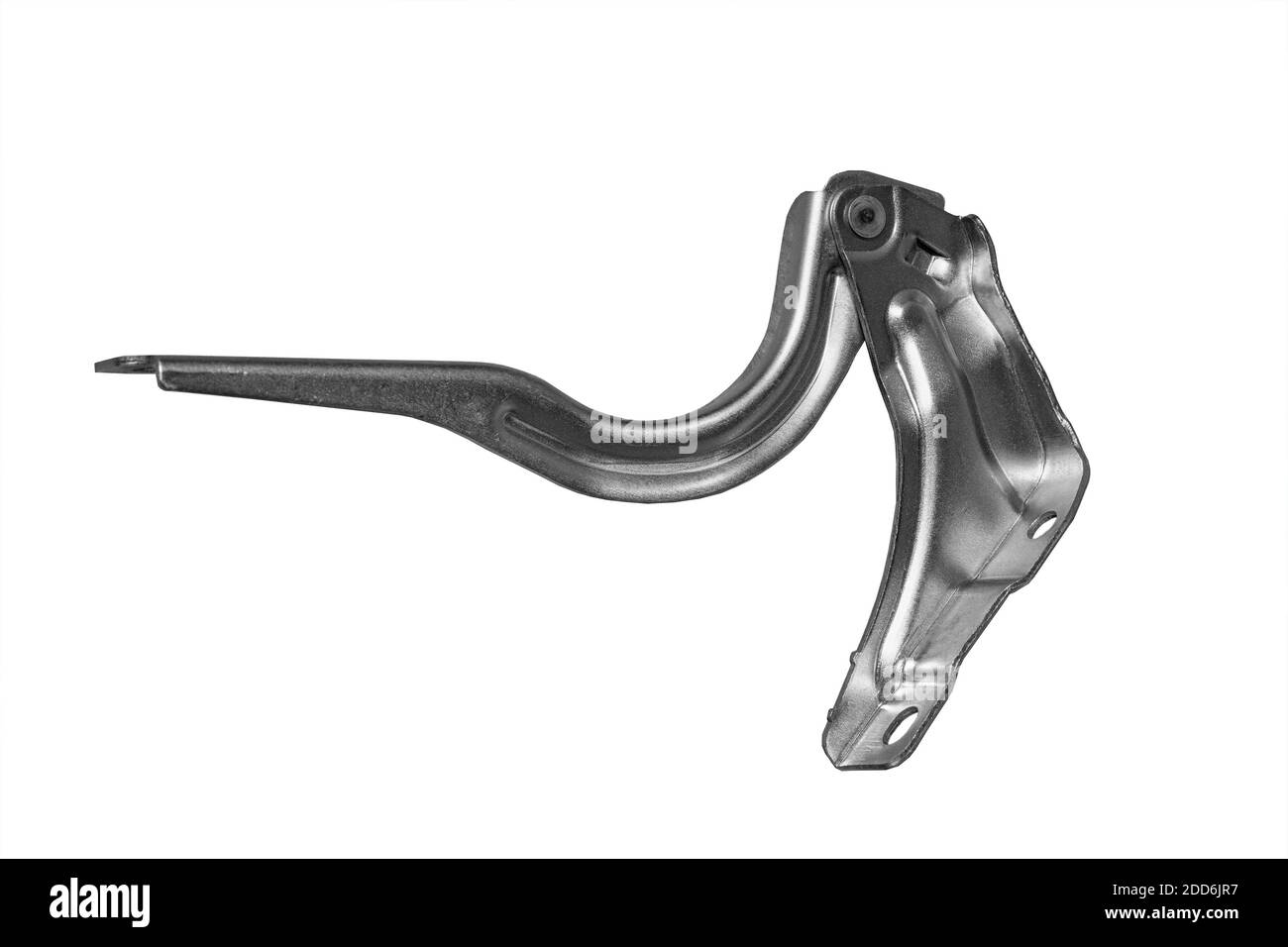new metal hinge for opening and closing the car hood Stock Photo Alamy