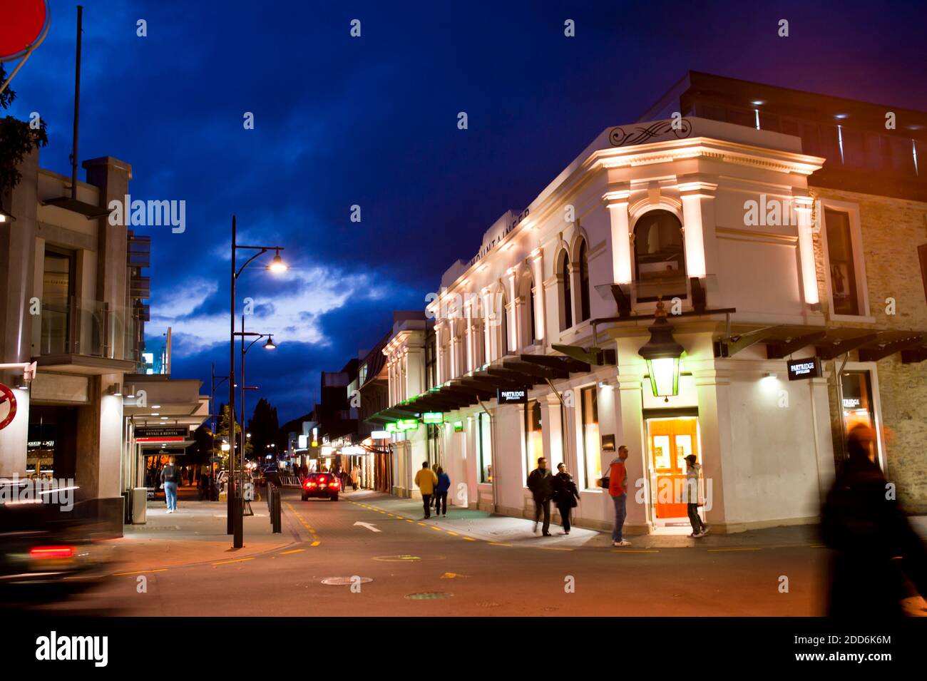 Centre of Queenstown, South Island, New Zealand Stock Photo