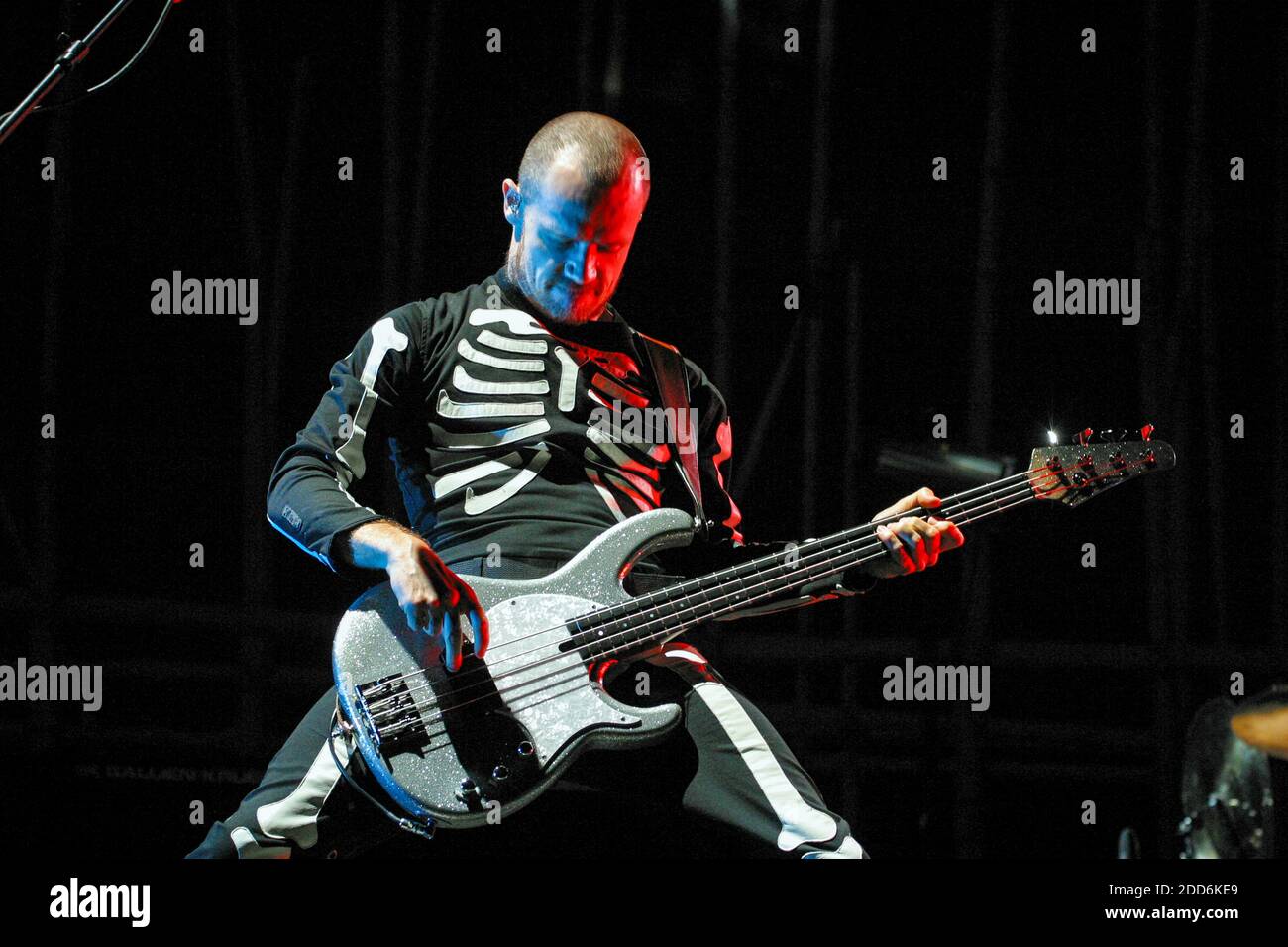 Flea in the Red Hot Chili Peppers performing at the V2003 Virgin Festival  festival, Hylands Park, Chelmsford, Essex, England Stock Photo - Alamy