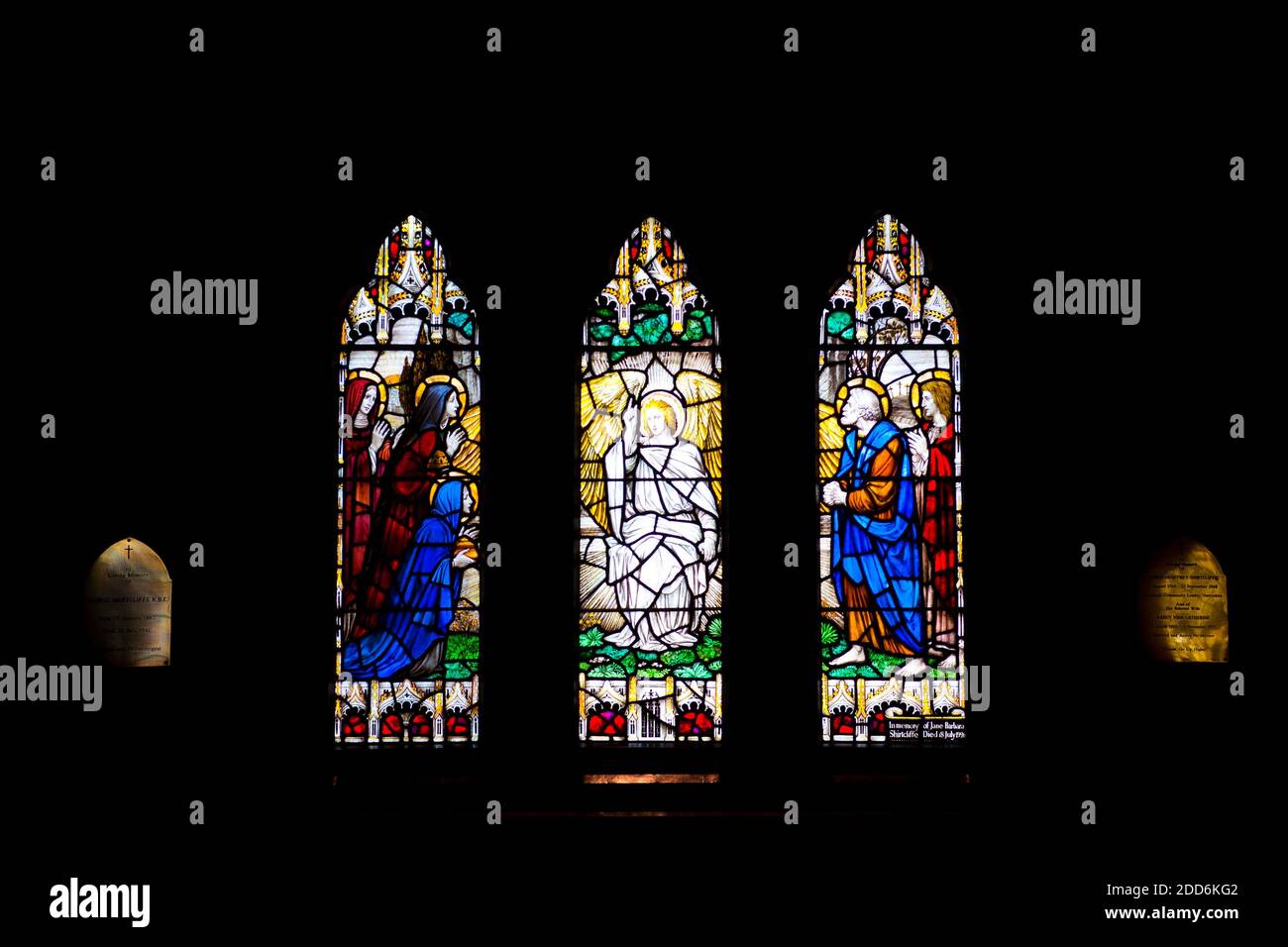 Stained Glass Window Inside Old St Paul S Cathedral Wellington North Island New Zealand Stock Photo Alamy