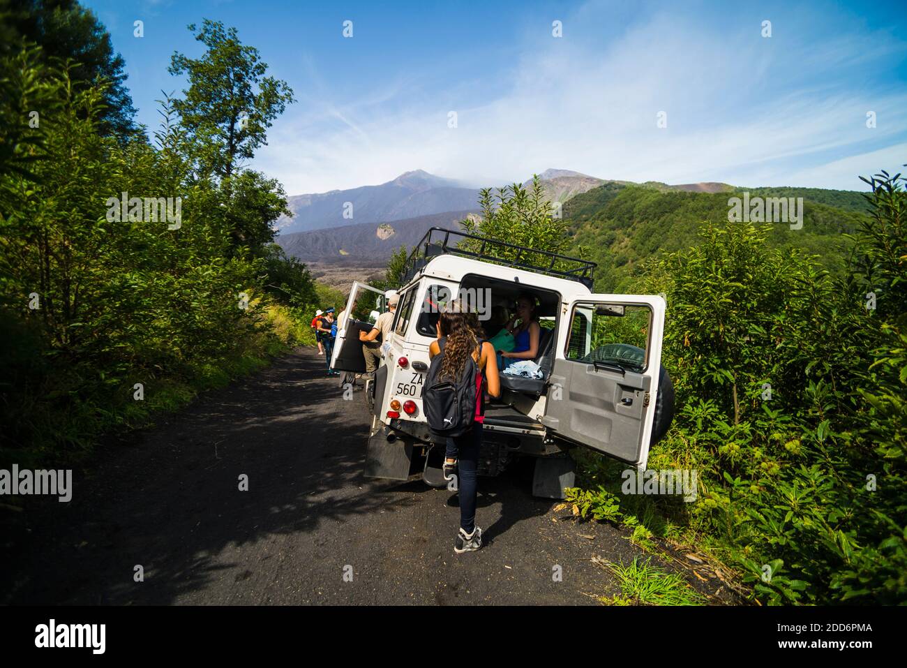 Mount Etna Volcano Tour, tourists visiting Mount Etna, Sicily, UNESCO