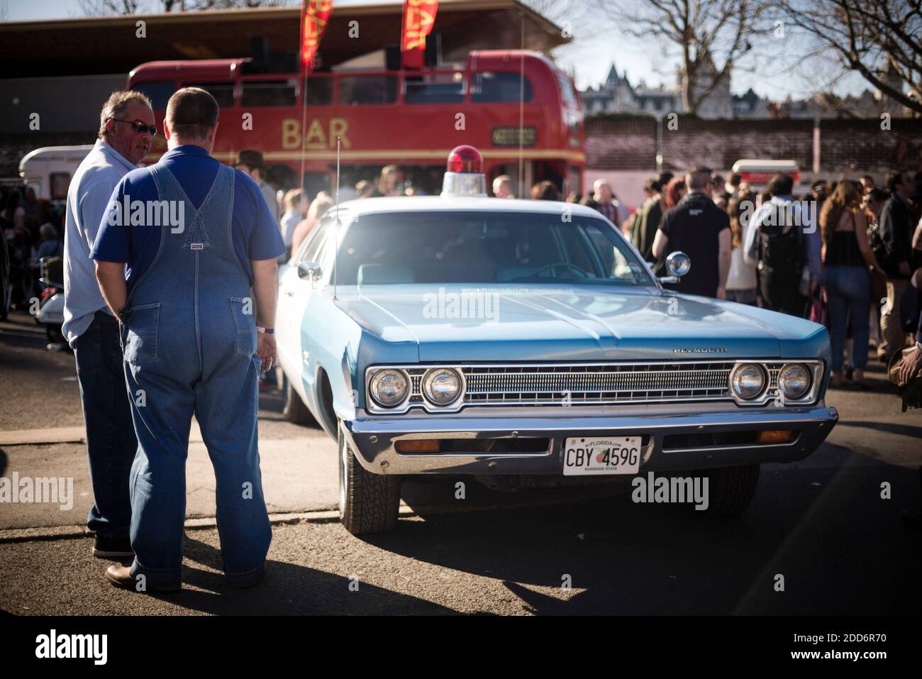 Classic car (Florida police car) at The Classic Car Boot Sale, South