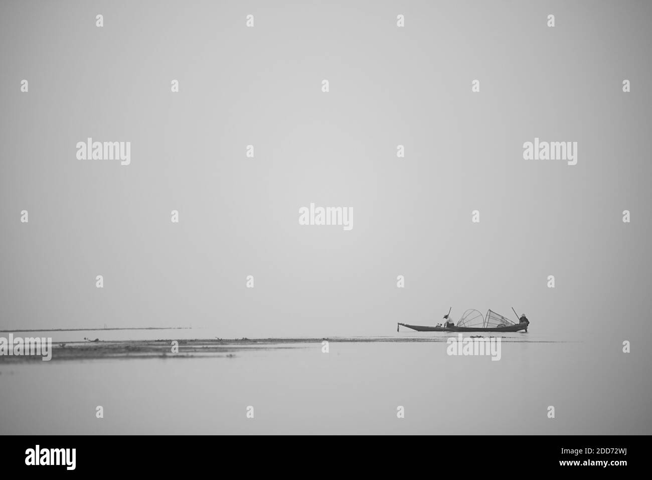 Inle Lake Fisherman (Intha Fisherman), near Nyaungshwe, Shan State, Myanmar (Burma) Stock Photo