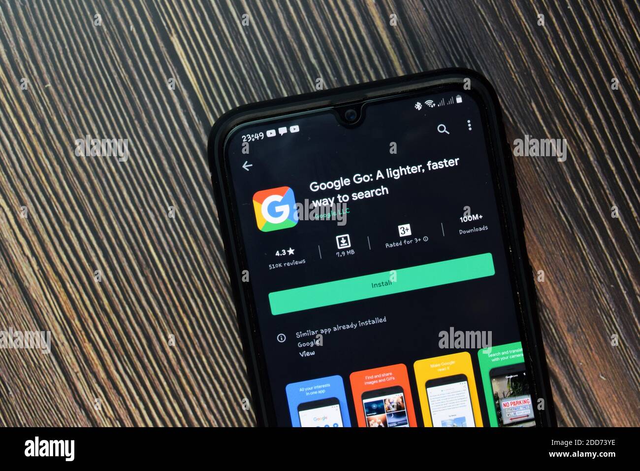 Google Go: A Lighter, faster way to search dev app with magnifying on  Smartphone screen. Google Go is a freeware web browser developed by Google  LLC Stock Photo - Alamy