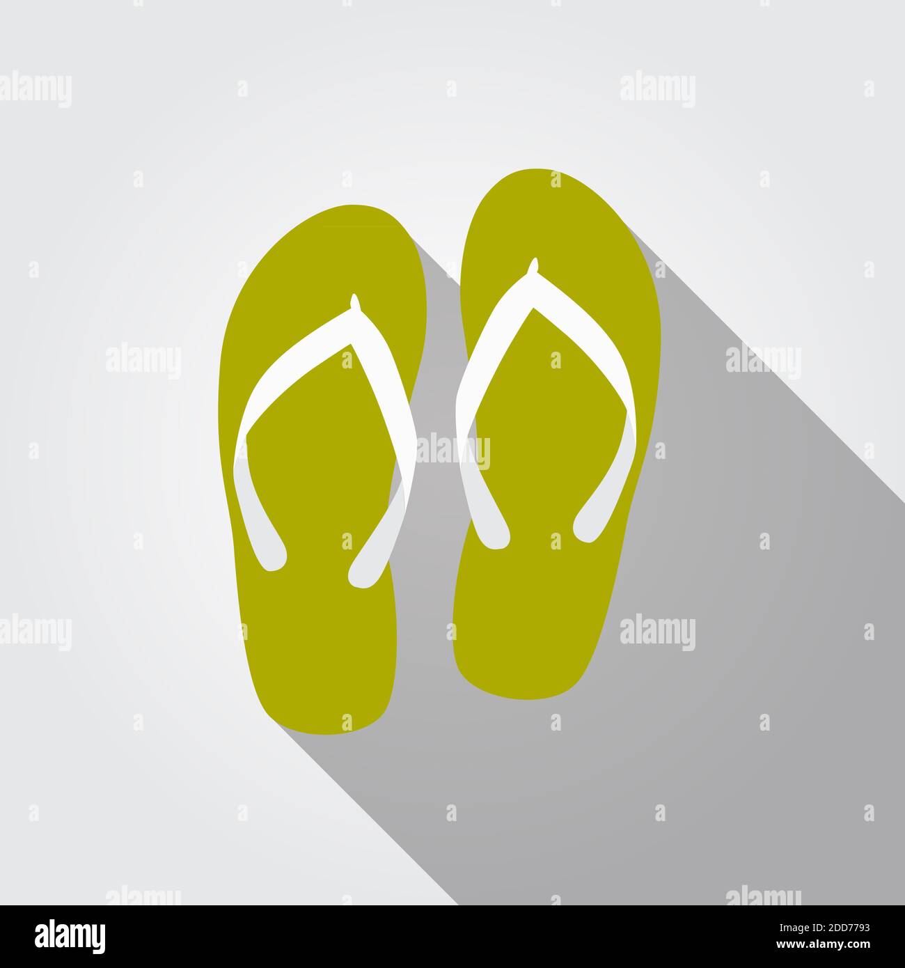 Flip Flop Flat Icon with Long Shadow, Illustration Stock Photo - Alamy