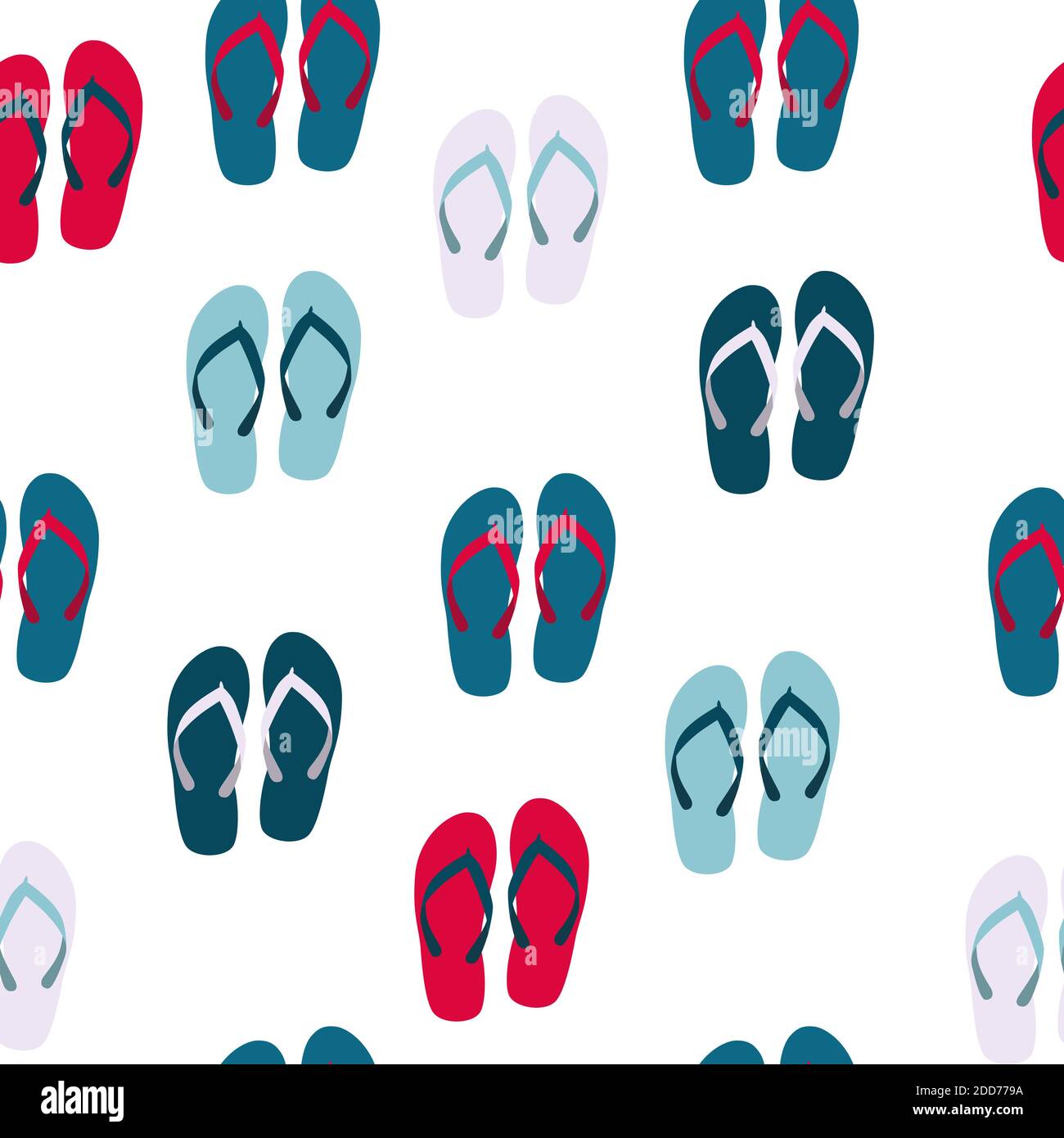 Beach Seamless Background with Flip Flops Illustration Stock Photo - Alamy