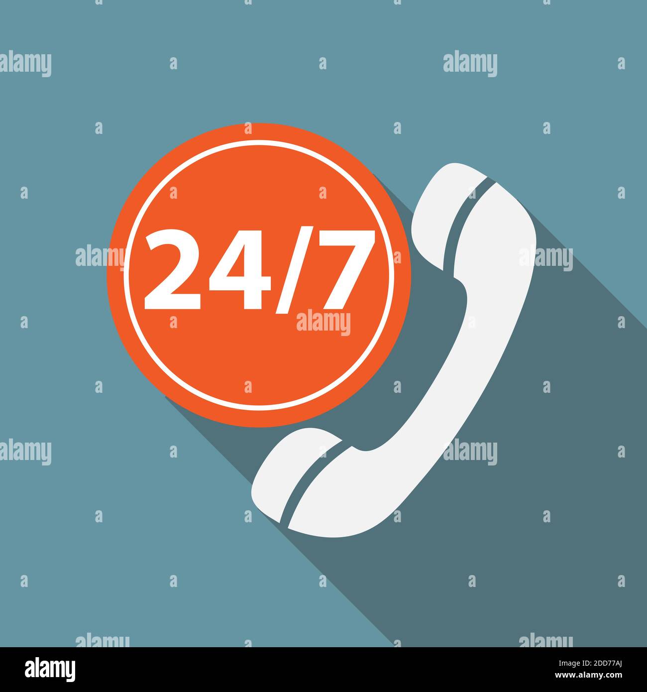 Customer service 24/7 Icon Illustration Stock Photo Alamy