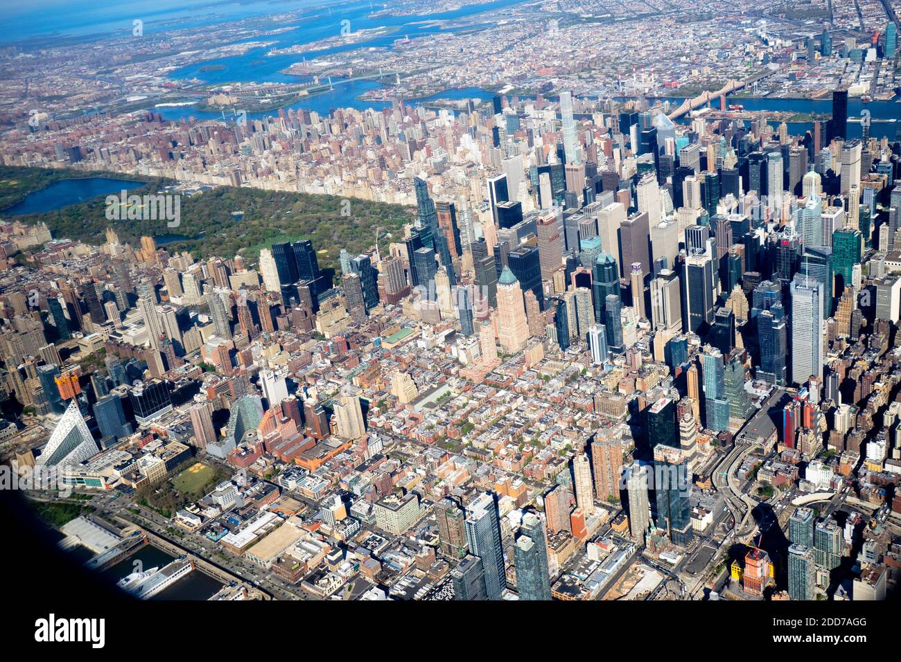 Midtown New York City from above, Hell's Kitchen and Midtown East Stock Photo