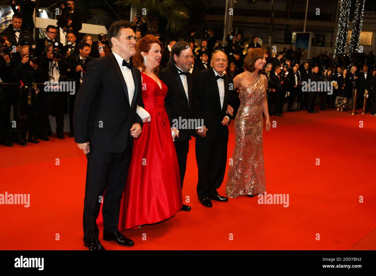 US actor Matt Dillon, US actress Siobhan Fallon Hogan, Danish director Lars Von Trier, Swiss actor Bruno Ganz and Danish actress Sofie Grabol attend the screening of 'The House That Jack Built' during the 71st annual Cannes Film Festival at Palais des Festivals on May 14, 2018 in Cannes, France. Photo by David Boyer/ABACAPRESS.COM Stock Photo