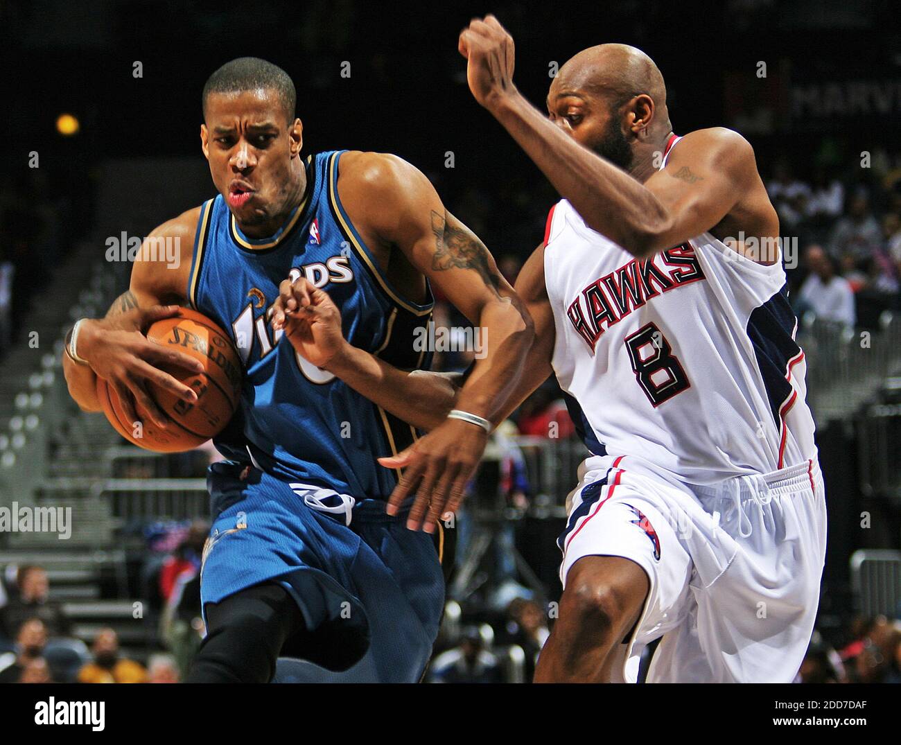 Antonio Daniels of the Washington Wizards reacts to a call during the  News Photo - Getty Images