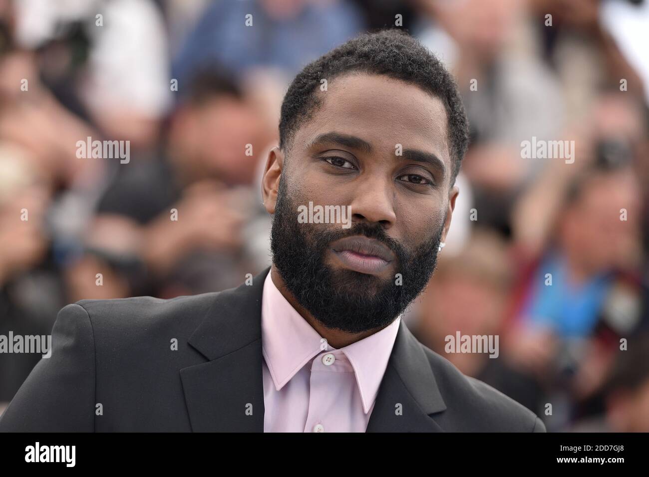 John David Washington posing at the Blackkklansman photocall held at