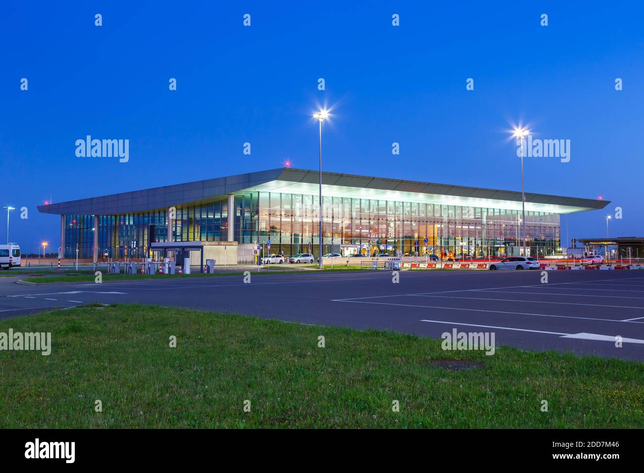 Luxemburg, Luxembourg - June 23, 2020: Terminal building of Luxemburg Airport in Luxembourg. Stock Photo