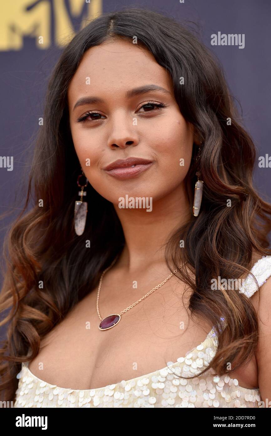 Alisha Boe attends the 2018 MTV Movie And TV Awards at Barker Hangar on