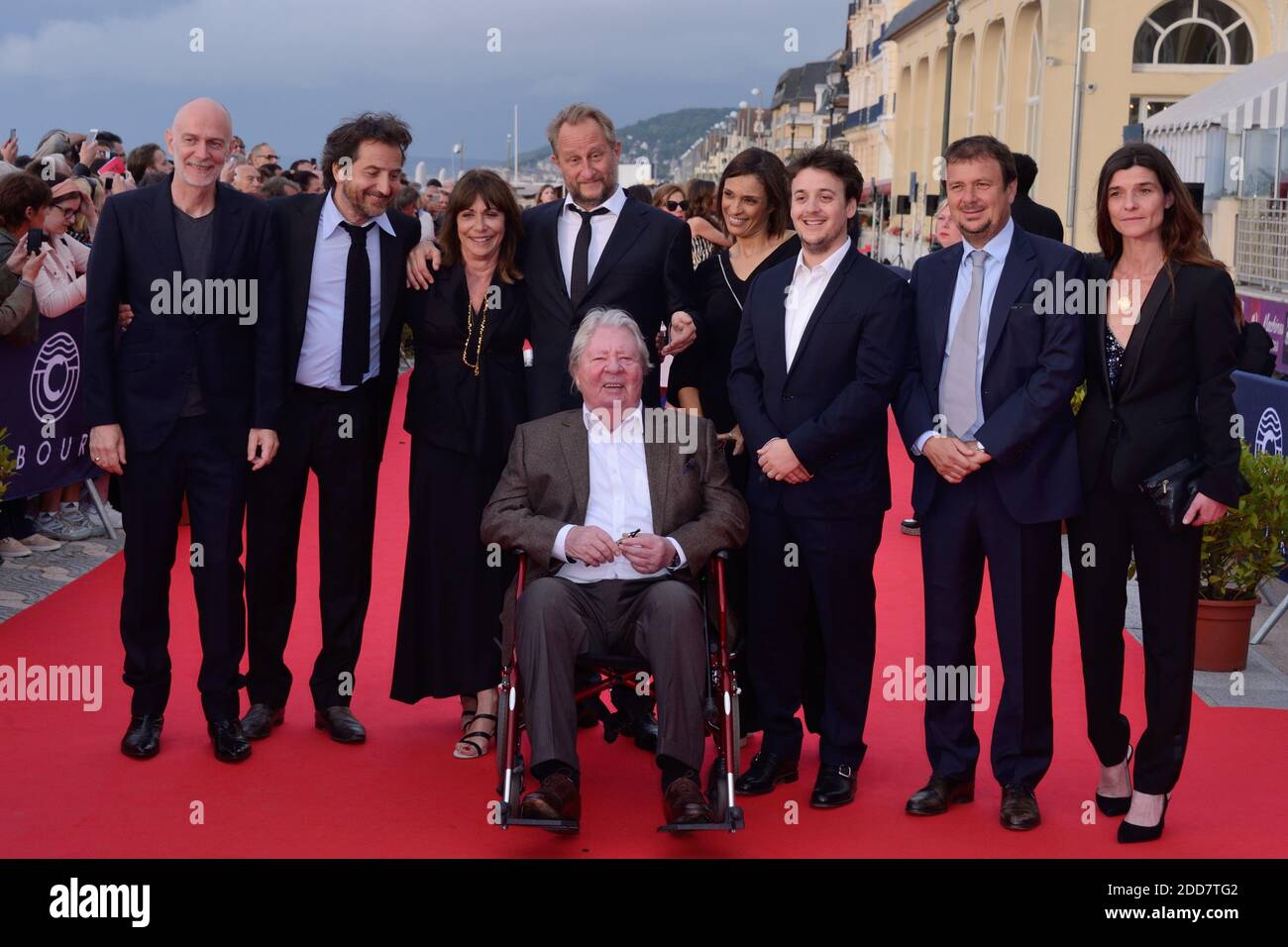 Edouard Baer, Benoit Poelvoorde, Jean-Jacques Sempe and Pierre Godeau attending the closing red carpet as part of the 32nd Cabourg Film Festival in Cabourg, France on June 16, 2018. Photo by Aurore Marechal/ABACAPRESS.COM Stock Photo