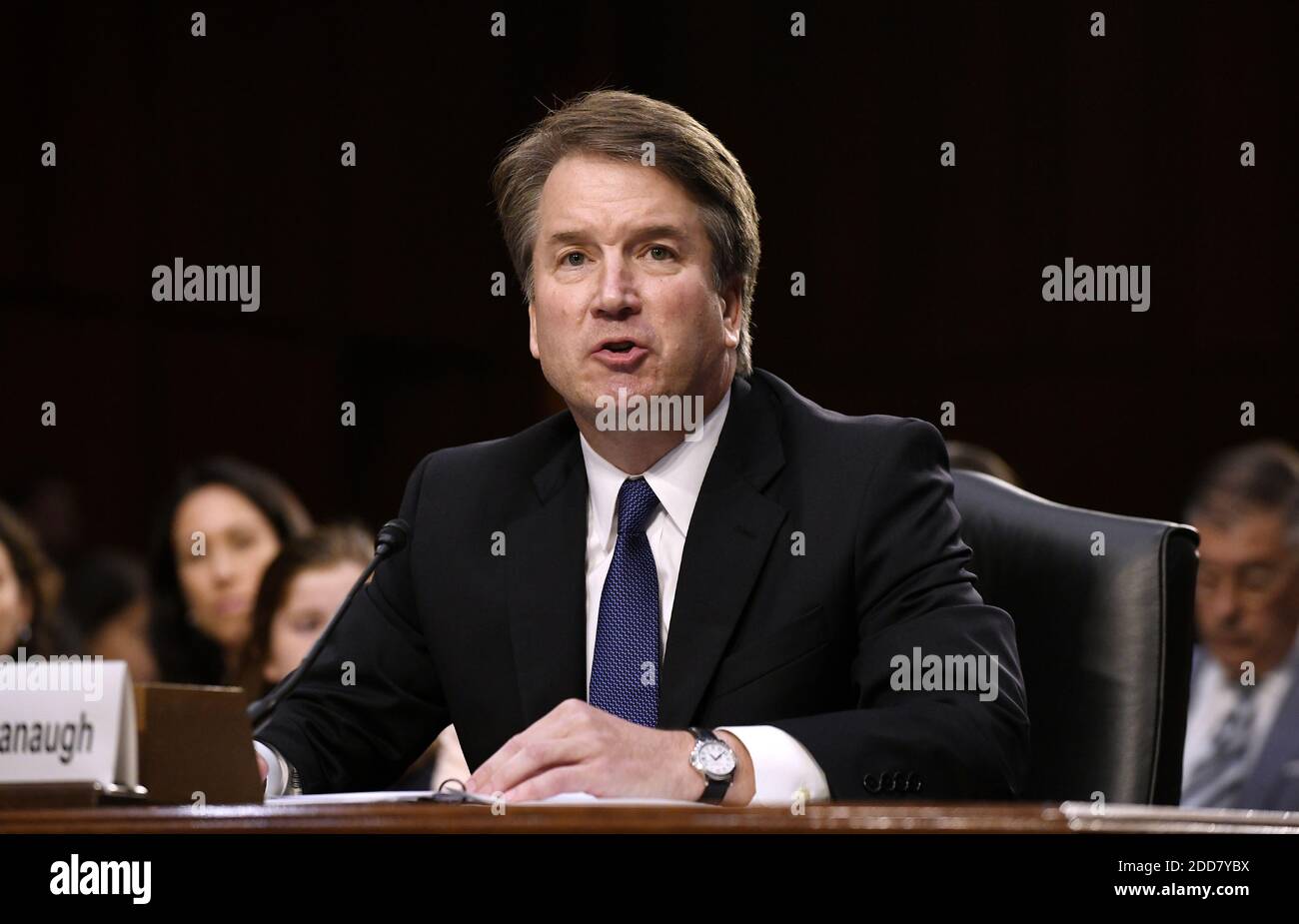 Supreme Court nominee Brett Kavanaugh testifies at his confirmation hearing in the Senate Judiciary Committee on Capitol Hill September 4, 2018 in Washington, DC. . Photo by Olivier Douliery/ Abaca Press Stock Photo